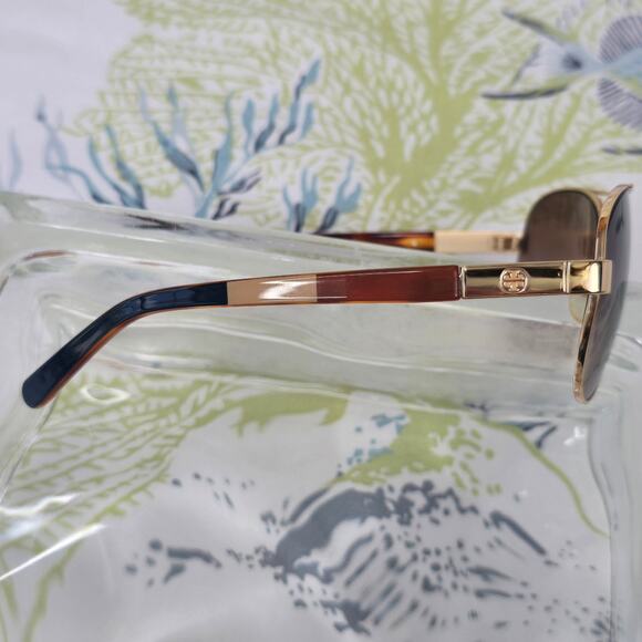 Tory Burch Women's Aviator Sunglasses Gold Tone Frames TY6010 420/13 57-14 135 - Picture 5 of 15